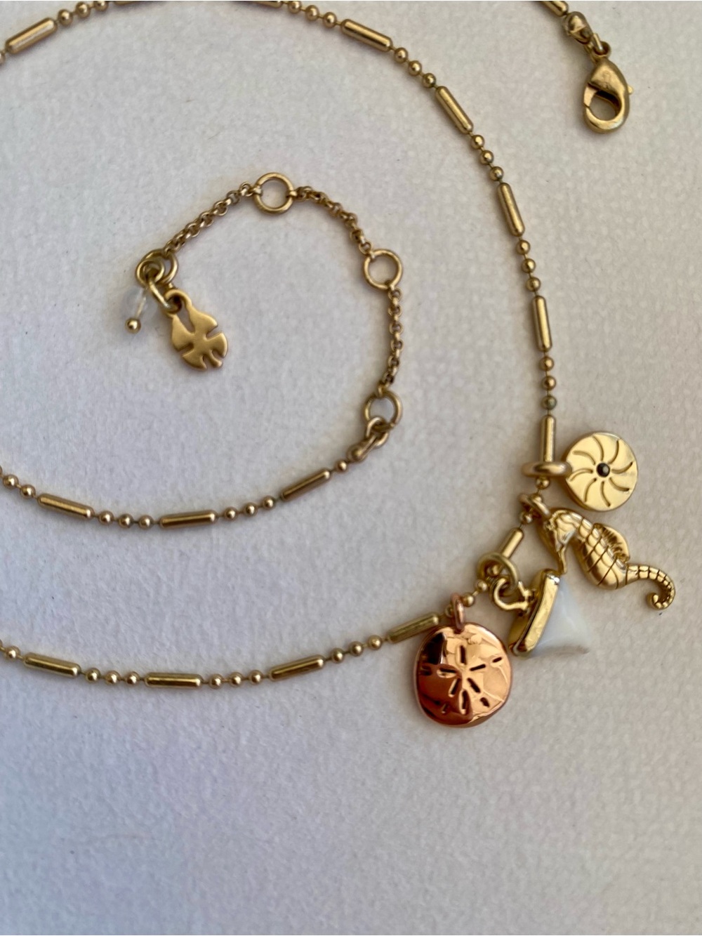 Lucky Brand Gold Seashore Charm Necklace - Women Jewelry